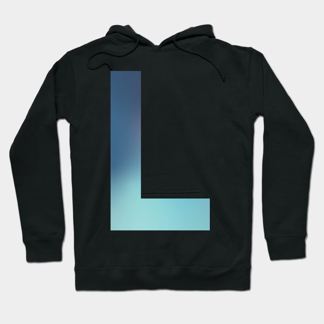 Gradient Letter L Initial Alphabet Hoodie by murialbezanson